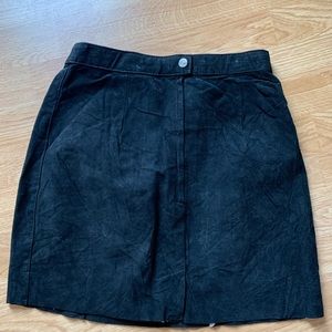 Global Identity Black Leather Skirt